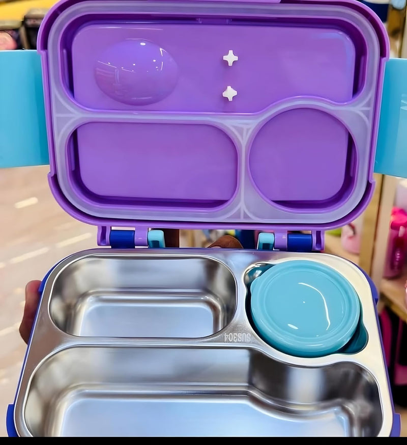 Sea You Compartment 750 ML Stainless Steel Lunch Box for School Leak Proof Bento Tiffin Box with Handle, SUS304 Steel Lunch Box