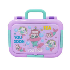 Sea You Compartment 750 ML Stainless Steel Lunch Box for School Leak Proof Bento Tiffin Box with Handle, SUS304 Steel Lunch Box