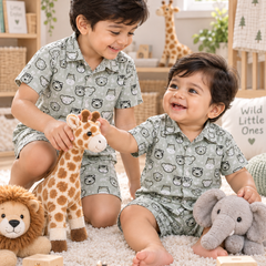 My Firends Baby Boy Short Sleeve Shirt and Shorts Set | 60s Count 100% Cotton Poplin Premium