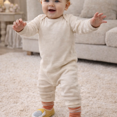 Yellow Penguin- Baby Sock Shoes for Infants Babies - 6 to 18 Months