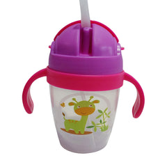 Kradyl Kroft BPA Free Straw Sipper Cup with Twin Handle and snap close Lid