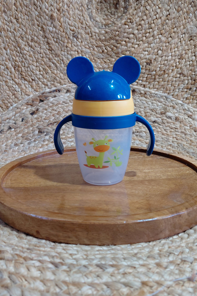 Kradyl Kroft BPA Free Straw Sipper Cup with Twin Handle and snap close Lid