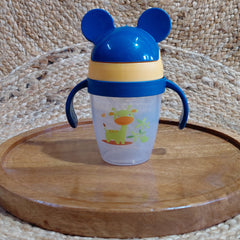 Kradyl Kroft BPA Free Straw Sipper Cup with Twin Handle and snap close Lid