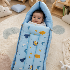 Blue Sky Muslin Baby Sleeping Bag N Carrier