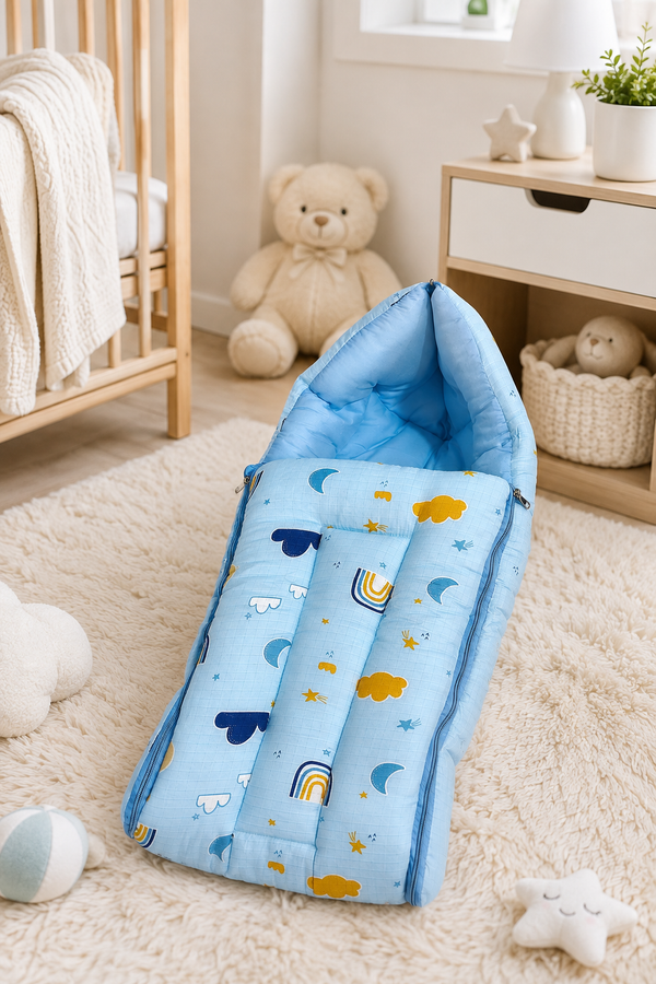 Blue Sky Muslin Baby Sleeping Bag N Carrier