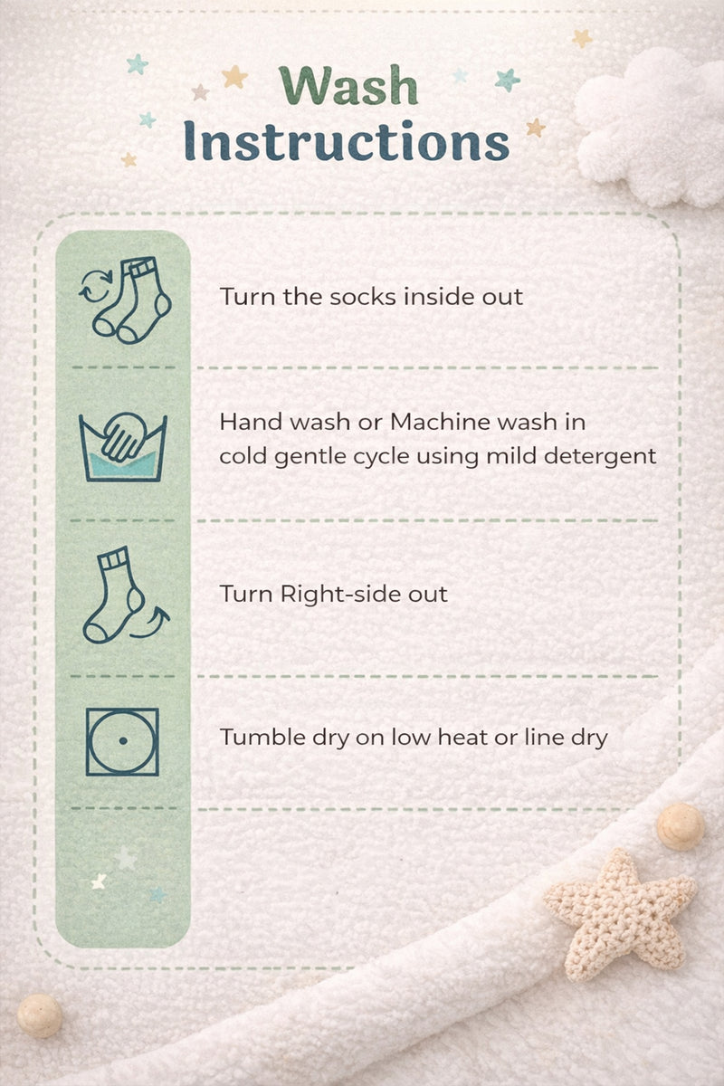Kradyl Kroft Set of 3 Premium New Born Baby Socks with Foot Grip (0 to 1 Yrs) - Style 10