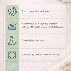 Kradyl Kroft Set of 3 Premium New Born Baby Socks with Foot Grip (0 to 1 Yrs) - Style 10