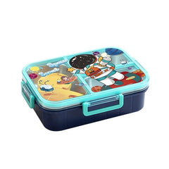 Space 3 Compartment 750 ML Stainless Steel Lunch Box for School Leak Proof Bento Tiffin Box with Handle, SUS304 Steel Lunch Box