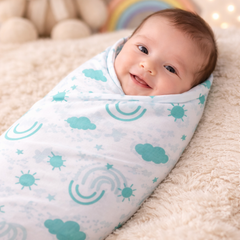 Set of 4 Fine Cotton Swaddles | Superfine Cotton - Alpha
