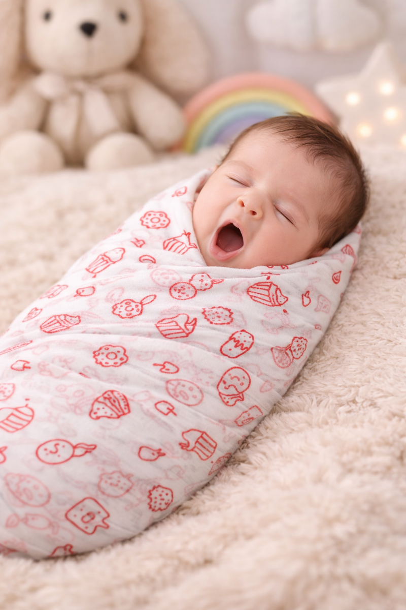 Set of 4 Fine Cotton Swaddles | Superfine Cotton - Gamma