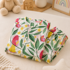 Sweet Birds - 100% Cotton Lightweight Cambric Soft Unisex Muslin Set for New Born to 6 Years