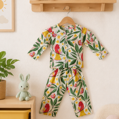 Sweet Birds - 100% Cotton Lightweight Cambric Soft Unisex Muslin Set for New Born to 6 Years