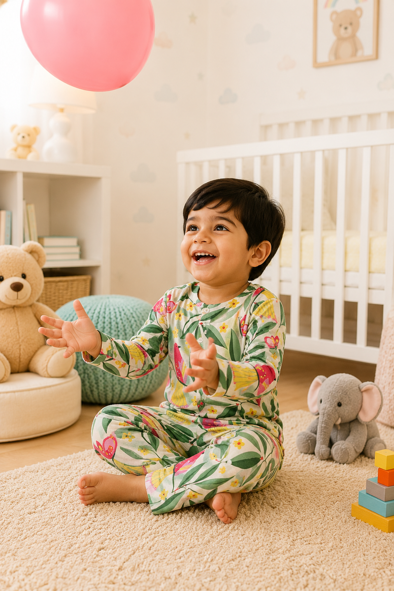 Sweet Birds - 100% Cotton Lightweight Cambric Soft Unisex Muslin Set for New Born to 6 Years