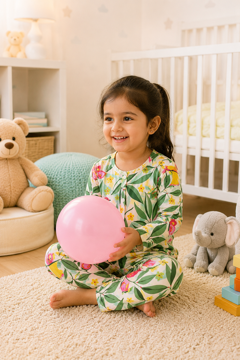 Sweet Birds - 100% Cotton Lightweight Cambric Soft Unisex Muslin Set for New Born to 6 Years