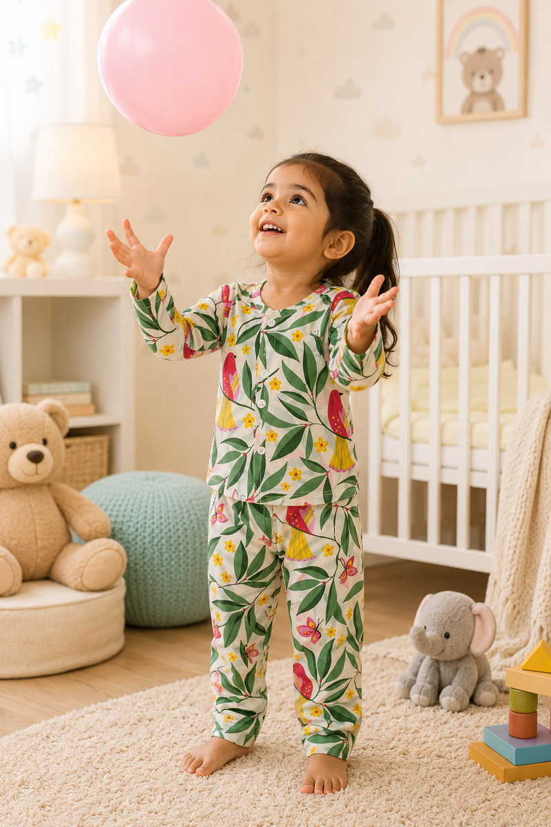 Sweet Birds - 100% Cotton Lightweight Cambric Soft Unisex Muslin Set for New Born to 6 Years