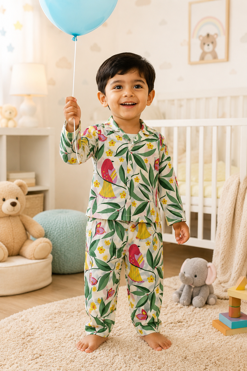 Sweet Birds - 100% Cotton Lightweight Cambric Soft Unisex Muslin Set for New Born to 6 Years