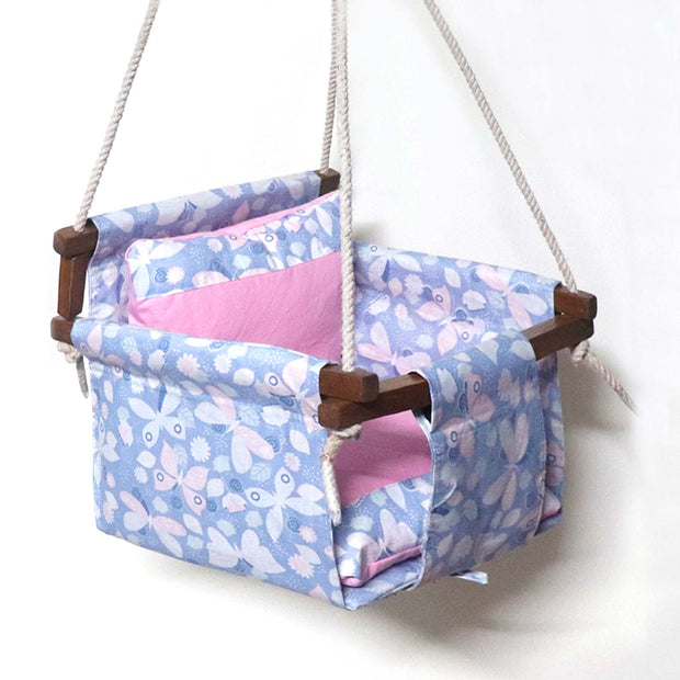 Grey Butterfly - Baby Swing | Jhula | Wooden Base