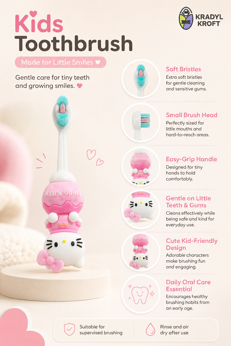 Animal Design Soft Tooth Brush for 2 to 6 Years - Design 9