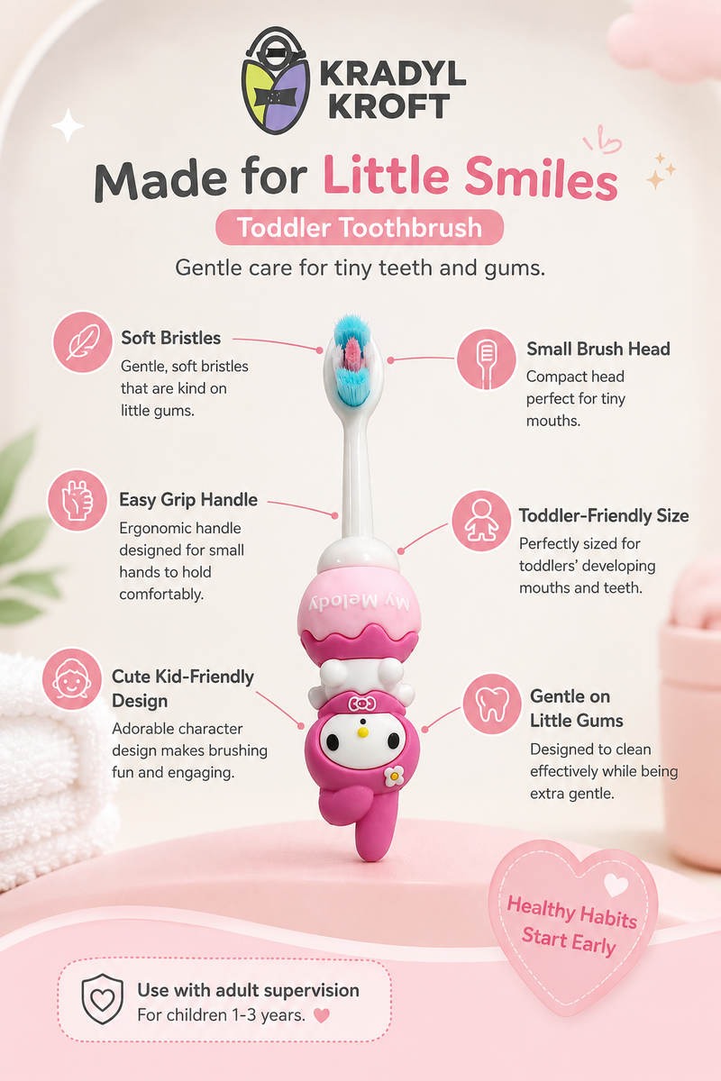 Animal Design Soft Tooth Brush for 2 to 6 Years - Design 10