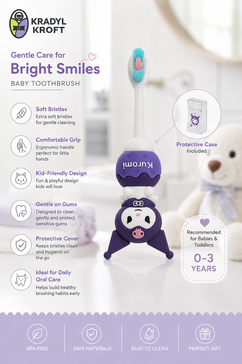 Animal Design Soft Tooth Brush for 2 to 6 Years - Design 11