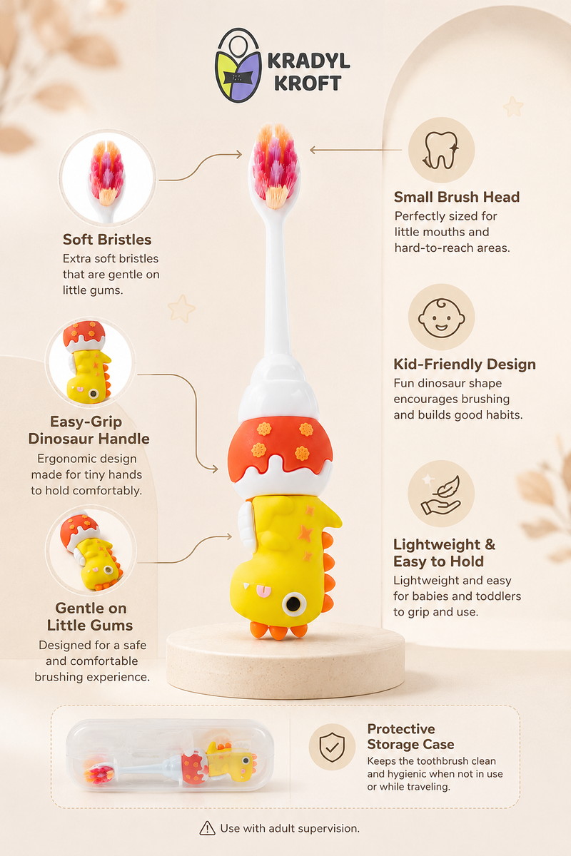 Animal Design Soft Tooth Brush for 2 to 6 Years - Design 13