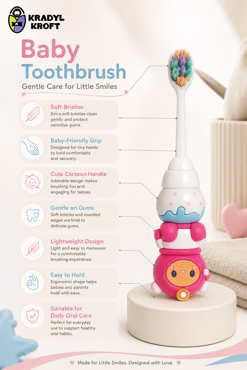Animal Design Soft Tooth Brush for 2 to 6 Years - Design 15