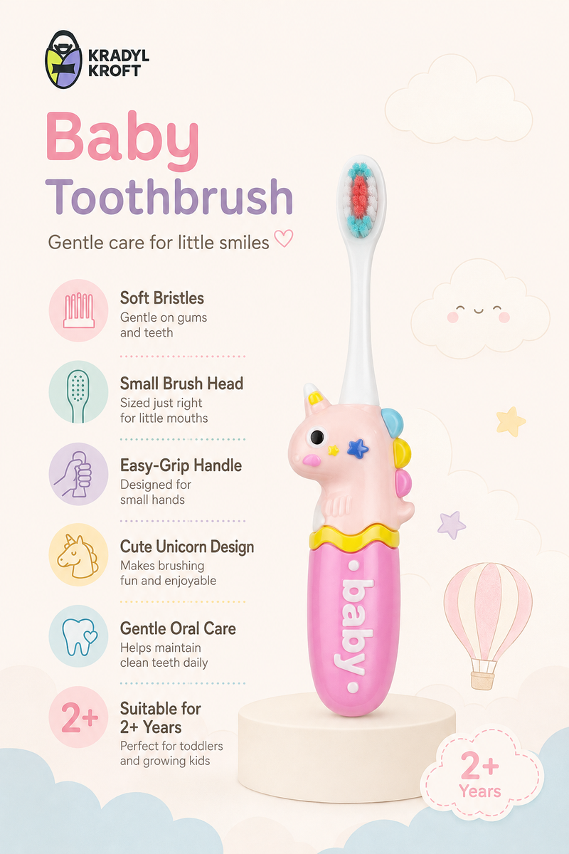 Animal Design Soft Tooth Brush for 2 to 6 Years - Design 6