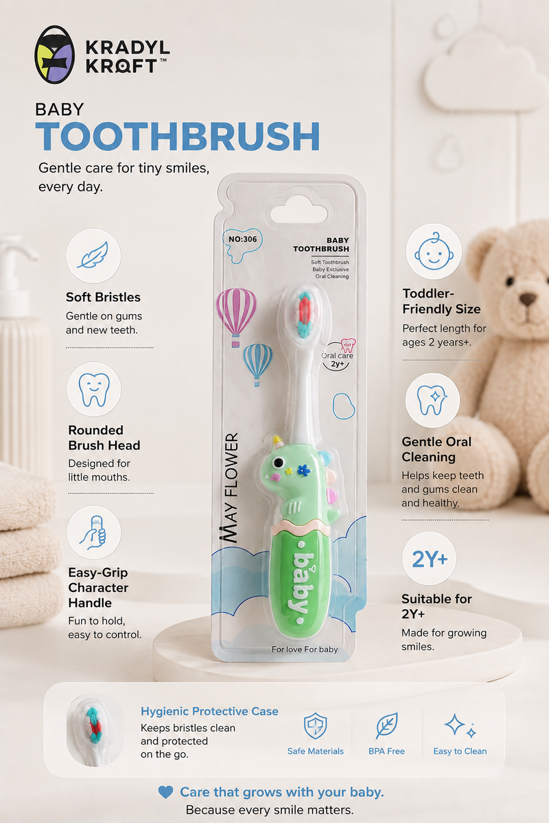 Animal Design Soft Tooth Brush for 2 to 6 Years - Design 7