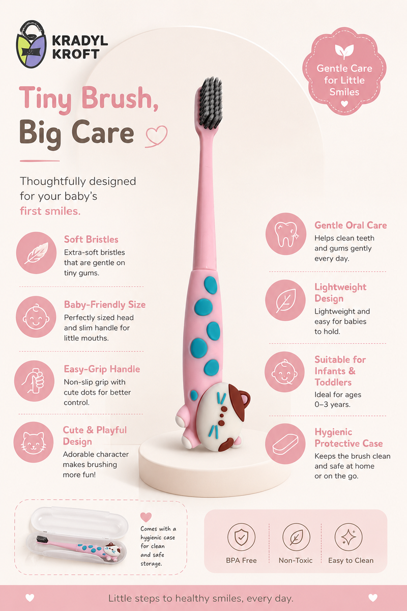 Animal Design Soft Tooth Brush for 2 to 6 Years - Design 4