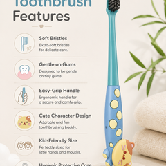 Animal Design Soft Tooth Brush for 2 to 6 Years - Design 3