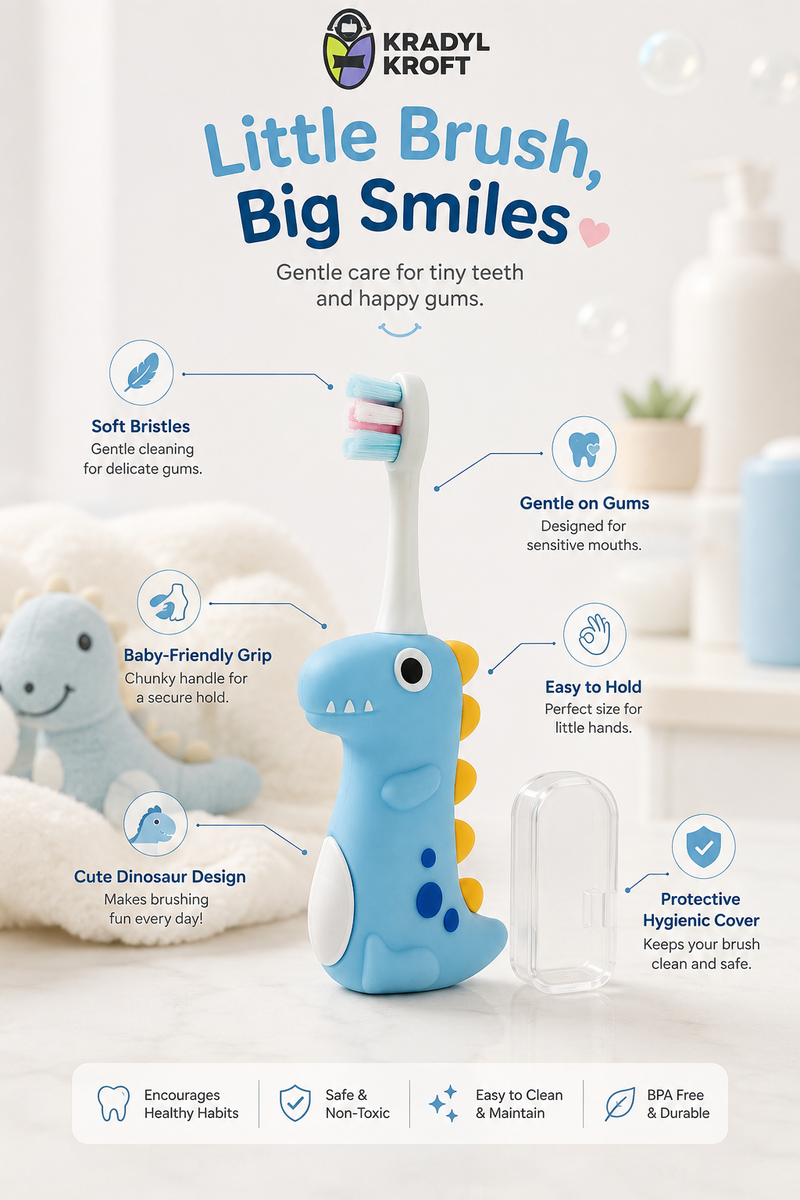 Animal Design Soft Tooth Brush for 2 to 6 Years - Design 1