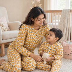 Yellow Berry - Mom and Baby 100% Cotton Twinning Set