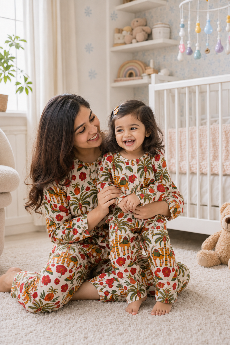 Secret Garden - Mom and Baby 100% Cotton Twinning Set