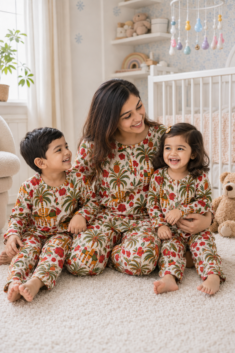 Secret Garden - Mom and Baby 100% Cotton Twinning Set
