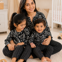 Black O White - Mom and Baby 100% Cotton Twinning Set