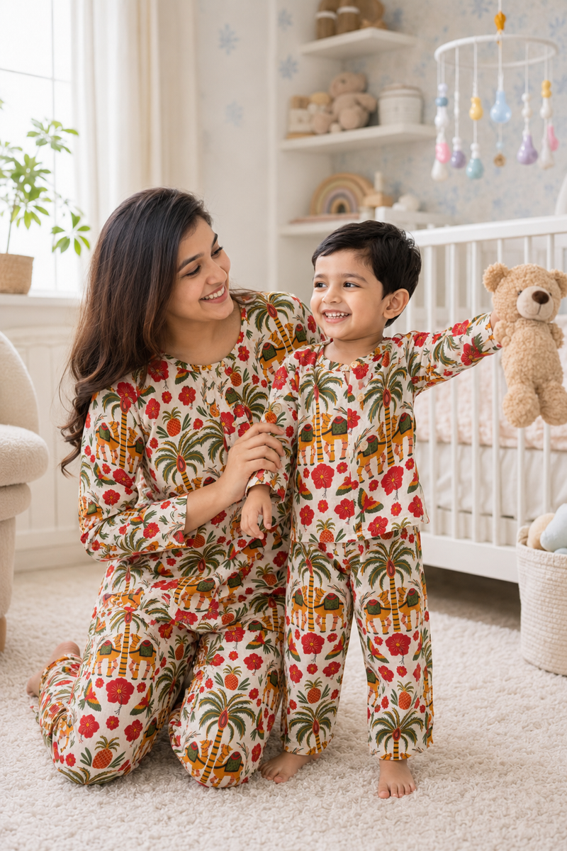 Secret Garden - Mom and Baby 100% Cotton Twinning Set