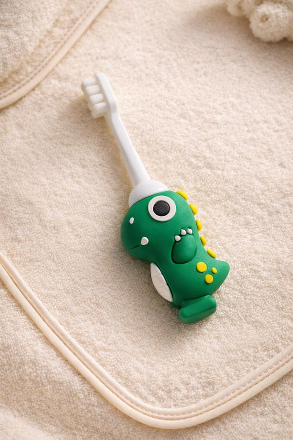 Animal Design Soft Tooth Brush for 2 to 6 Years - Green Dino
