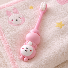 Animal Design Soft Tooth Brush for 2 to 6 Years - Pink Cutie