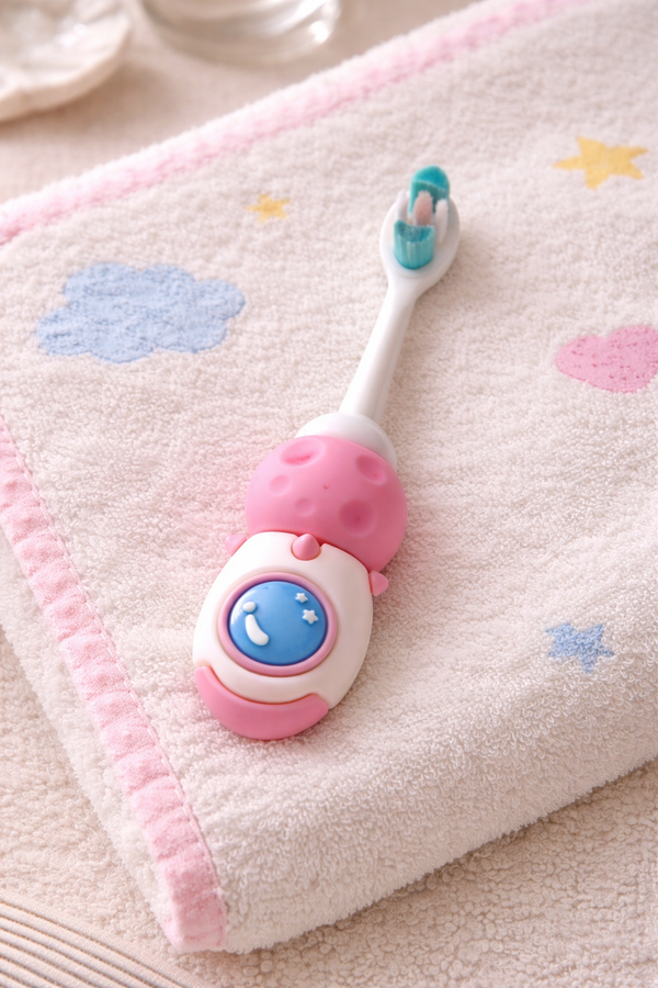 Animal Design Soft Tooth Brush for 2 to 6 Years - Pink Star