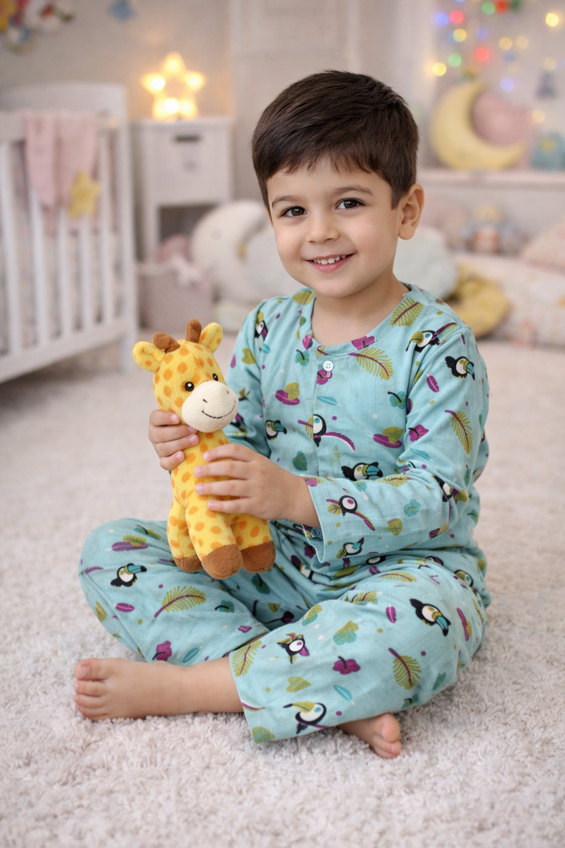 Toucan | Checkered Muslin | Soft Unisex Muslin Set for New Born to 6 Years