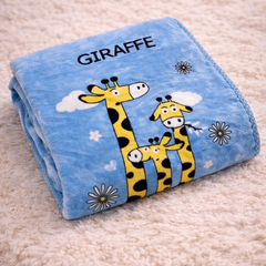 Kradyl Kroft Plush Double Layered Velvet with Two Side Printed Kids Blanket - Giraffe