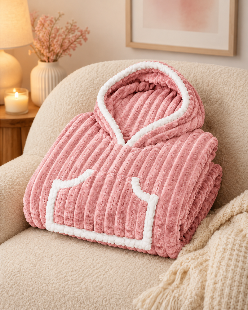 Pink Plush - KK × Coozly Coozlies™ – Plush Wearable Blanket for Kids | The Cozy Hug They Can Wear