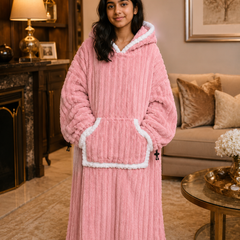 Pink Plush - KK × Coozly Coozlies™ – Plush Wearable Blanket for Kids | The Cozy Hug They Can Wear