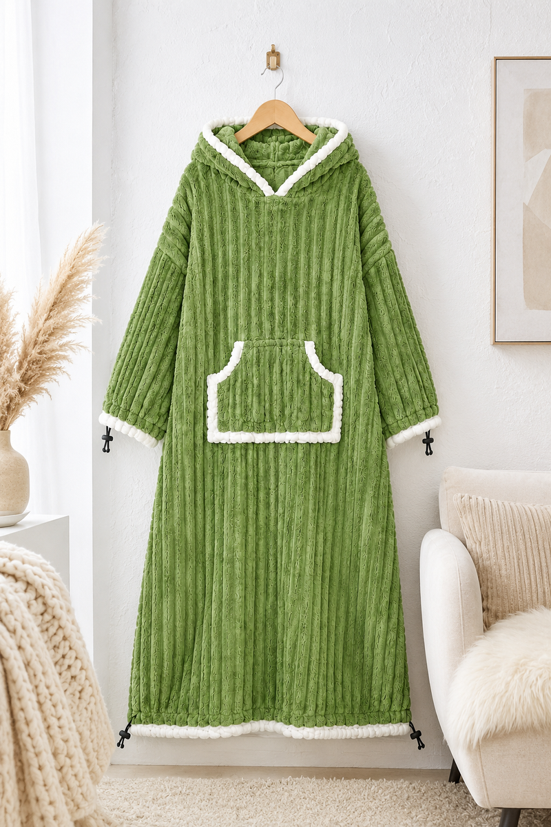Green Plush - KK × Coozly Coozlies™ – Plush Wearable Blanket for Kids | The Cozy Hug They Can Wear