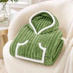 Green Plush - KK × Coozly Coozlies™ – Plush Wearable Blanket for Kids | The Cozy Hug They Can Wear