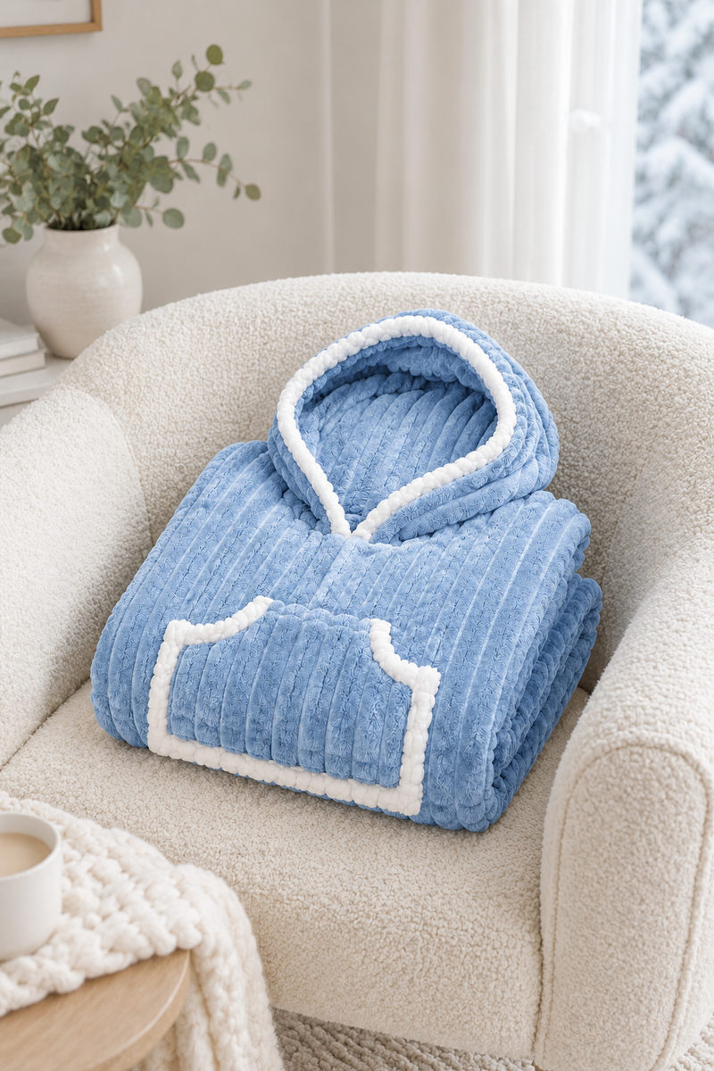 Blue Plush - KK × Coozly Coozlies™ – Plush Wearable Blanket for Kids | The Cozy Hug They Can Wear