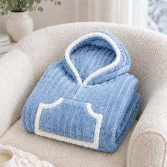 Blue Plush - KK × Coozly Coozlies™ – Plush Wearable Blanket for Kids | The Cozy Hug They Can Wear