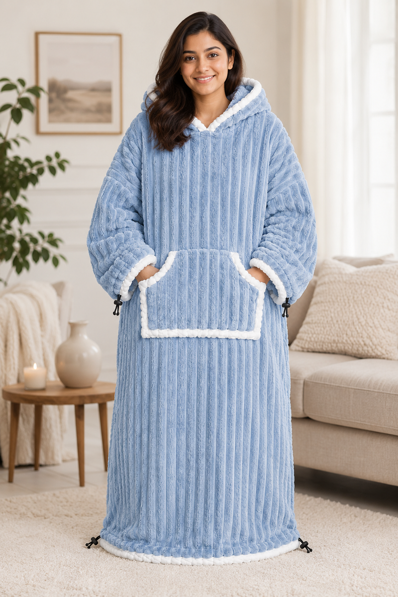 Blue Plush - KK × Coozly Coozlies™ – Plush Wearable Blanket for Kids | The Cozy Hug They Can Wear