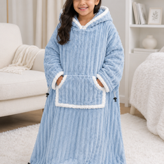 Blue Plush - KK × Coozly Coozlies™ – Plush Wearable Blanket for Kids | The Cozy Hug They Can Wear