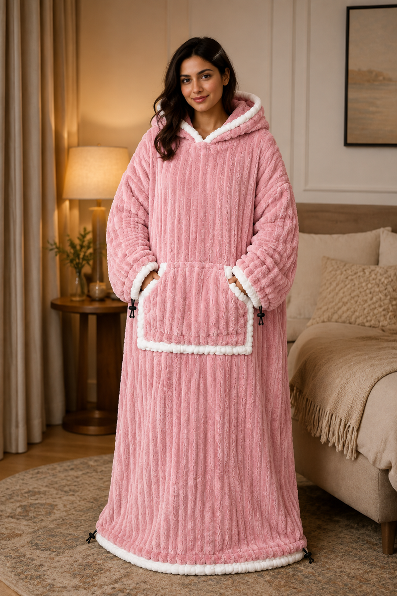 Pink Plush - KK × Coozly Coozlies™ – Plush Wearable Blanket for Kids | The Cozy Hug They Can Wear
